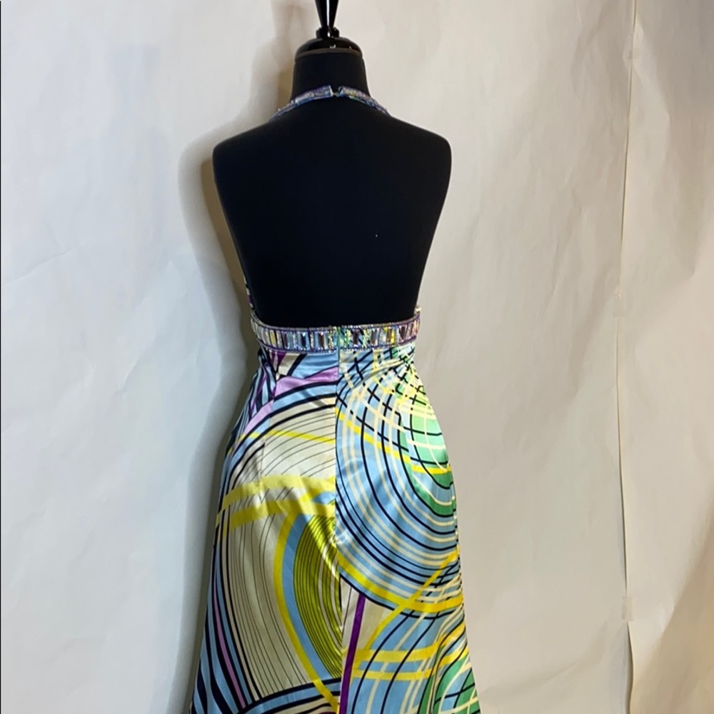 Multi Print Prom Gown - Picture 5 of 6